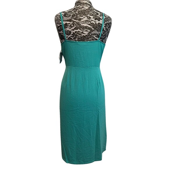NWT Nine West Wrap Dress Teal Mint Green Midi Spaghetti Straps V-Neck Tie XXL‎ - Picture 2 of 16